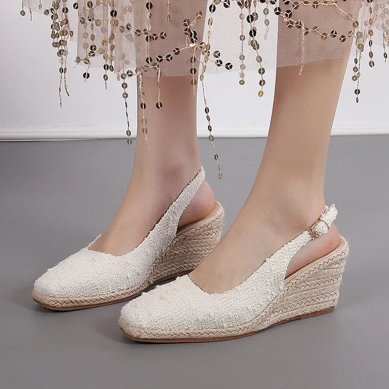 Straw Woven Heels