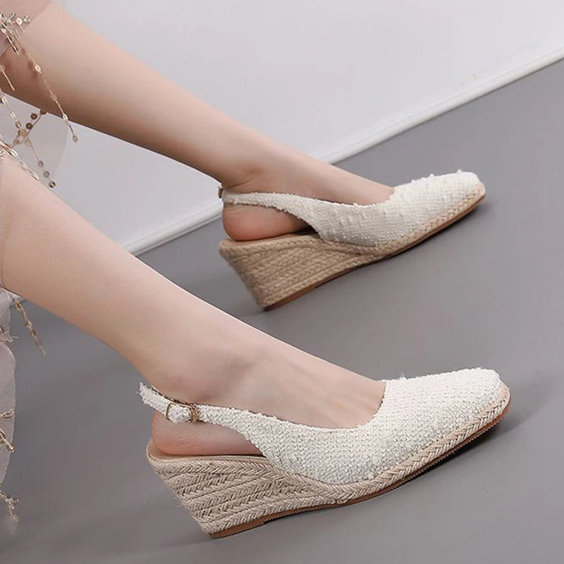 Straw Woven Heels